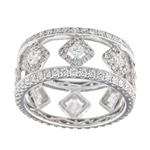 Wide Diamond Band in 18kt White Gold