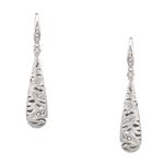 Zebra Stripes Diamond Earrings in 14kt White Gold