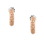 Forever Diamonds Tiger Stripes Diamond "J" Earrings in 14kt Rose Gold