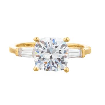 Forever Diamonds Cubic Zirconia Engagement Ring in 14kt Gold