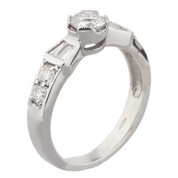 Forever Diamonds Round Diamond Engagement Ring in 18kt White Gold