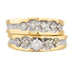 Forever Diamonds Antique Diamond Bridal Engagement Ring Set in 14kt Gold