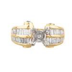 Forever Diamonds Baguette Diamond Engagement Ring Setting in 14kt Gold