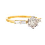 Champagne Diamond Engagement Ring in 18kt Gold