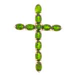 Forever Diamonds Chome Diopside Cross in 10kt Gold
