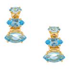 Forever Diamonds Colored Stone Earrings in 14kt Gold