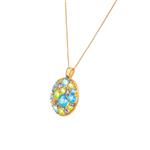 Colored Stone Pendant in 14kt Gold