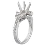 Forever Diamonds Diamond Cluster Engagement Ring Setting in 14kt White Gold