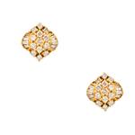 Forever Diamonds Diamond Cluster Stud Earrings in 14kt Gold