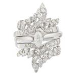 Diamond Engagement Ring with Insert in 14kt White Gold