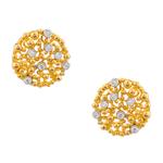 Forever Diamonds Diamond Nuggert Earrings in 14kt Two- Tone Gold