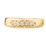 Forever Diamonds Five Stone Diamond Wedding Band in 14kt Gold