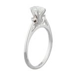 Pear Shaped Diamond Engagement Ring in 14kt White Gold