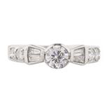 Round Diamond Engagement Ring in 18kt White Gold