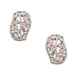 Forever Diamonds Sapphire and Diamond Earrings in 14kt White Gold