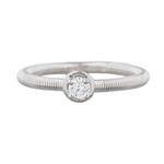 Solitaire Round Diamond Engagement Ring in 14kt White Gold