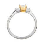 Three Stone Princess Cut Diamond Engagement Ring in 18kt White Gold