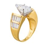 White Sapphire Engagment Ring in 14kt Gold