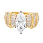 White Sapphire Engagment Ring in 14kt Gold
